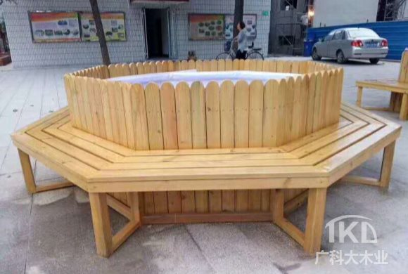 户外防腐木树池坐凳